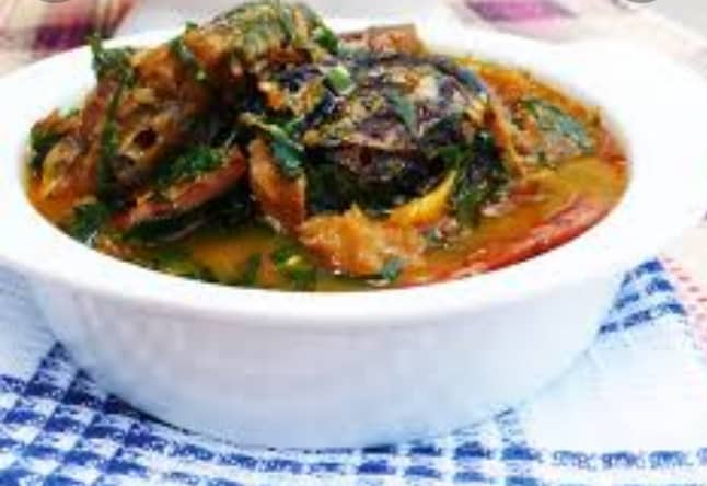 A Plate of Ofe Owerri. 