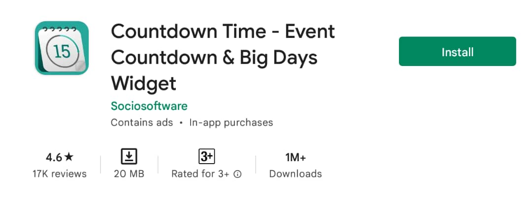 Countdown Time App